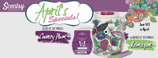 Scentsy's April 2016 Warmer & Scent of the Month