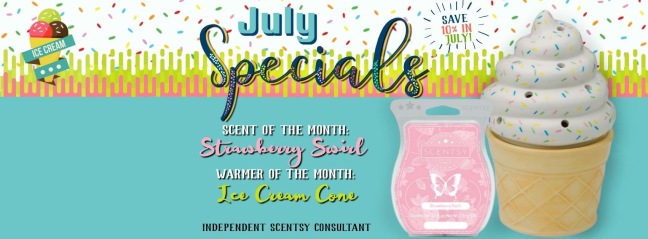 Scentsy's July Warmer & Scent of the Month - 10% OFF!